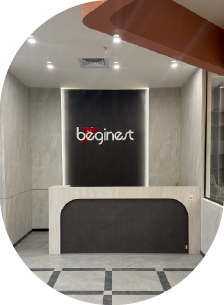 Beginest workspace reception counter